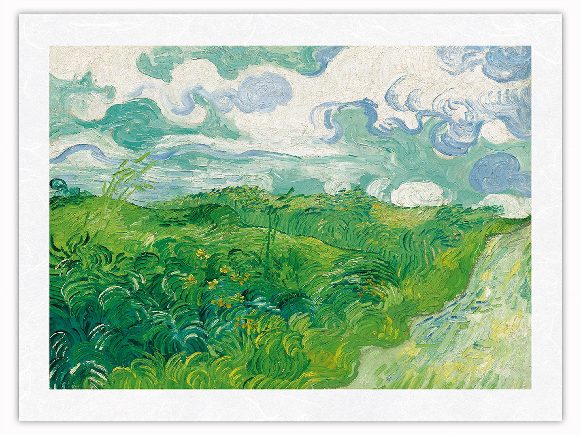 Green Wheat Fields Auvers France - From an Original Color Painting by ...
