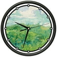 thumbnail image 1 of Green Wheat Fields  Design Wall Clock | Precision Quartz Movement | Décor For School Class Office Bedroom Decoration, 1 of 1