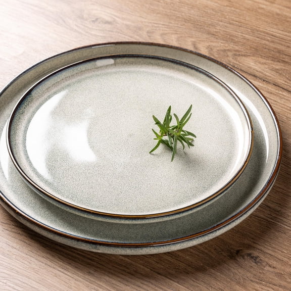 Green Wheat Service for 6(24Pcs-Double bowl) Stoneware Dinnerware Set