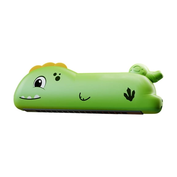 Green Whistle Harmonica Toy Cartoon Instrument For Kids Early Education Wind Play Children Beginner Musical Blowing Fun
