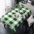 thumbnail image 1 of Green White Buffalo Check Table Cloth Waterproof Tablecloths, Farmhouse Plaid Modern Geometric Tablecloth Dining Table Cover for Kitchen Party Tabletop Outdoor, Rectangle Tablecloth 54x108 Inch, 1 of 9