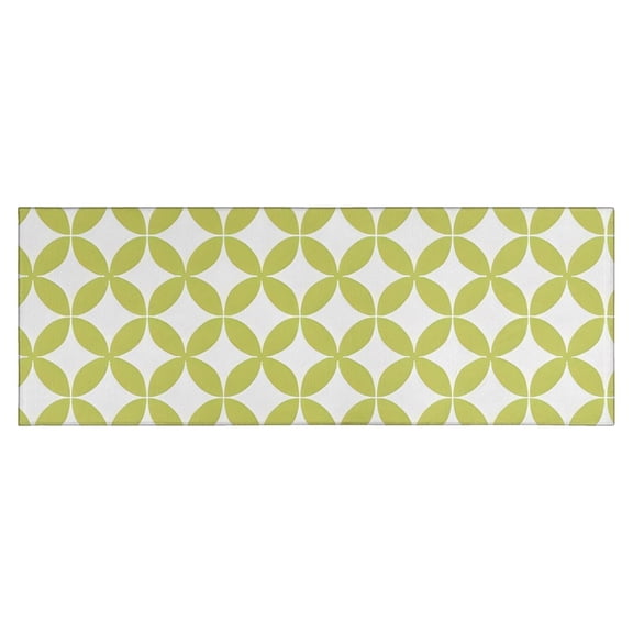 Green White Checkerboard Checkered Pattern Kitchen Rug Mat,Kitchen Runner Rugs Non Skid Washable,Decorative Kitchen Floor Mats for Kitchen,Sink,Laundry,17"X47"