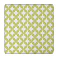 thumbnail image 1 of Green White Checkerboard Checkered Pattern Square Fitted Tablecloth with Elastic Edge,Square Table Cover,Washable Elastic Table Cover for Home Kitchen Party Decor 34"x34", 1 of 6