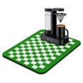 thumbnail image 1 of Green White Checkered Farmhouse Dish Drying Mat Absorbent Drying Mat for Kitchen Counter Folding Coffee Bar Mat for Shop Counter 18x24 Inches, 1 of 7