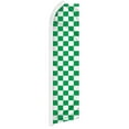 thumbnail image 1 of Green & White Checkered Super Flag, 1 of 1