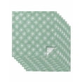 thumbnail image 1 of Green White Dandelion Cloth Napkins Set of 8 Reusable Dinner Napkins, Farmhouse Botanical Blossom Cocktail Napkin Washable Table Napkins for Wedding/Holiday Party/Baby Shower 20"x20", 1 of 7