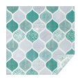 thumbnail image 1 of Green and White Geometric Quatrefoil Pattern Square Tablecloth,Waterproof Square Table Cover,Wipeable Spillproof Washable Table Cover for Home Kitchen Party Decor 60"x60"(152x152cm), 1 of 6