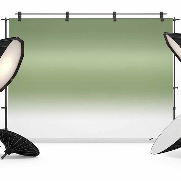 Green and White Gradient Photography Backdrop 10x8FT, Abstract Sage Green Ombre Minimalist Photo Backdrops, Background for Photography Studio Photo Studio Background, Back Drop for Photoshoot