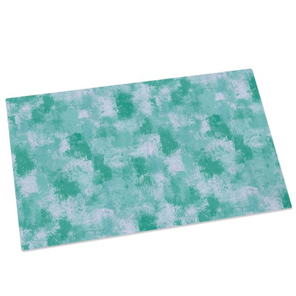 Green White Ink Splatters Door Mat 20x31.5 Inch Abstract Minimalist Vintage Rough Texture Entryway Rug with Non-Slip Rubber, Front Door Mat Indoor Floor Mats for Living Room Bathroom Bedroom
