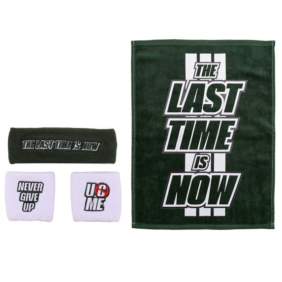 Green/White John Cena Farewell Tour SummerSlam 2025 Towel & Sweatband Set