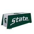 thumbnail image 1 of Michigan State Spartans 6' College Sports Printed Table Throw - NCAA Licensed - Polyester Draped - School Tablecloth (Green, White), 1 of 5