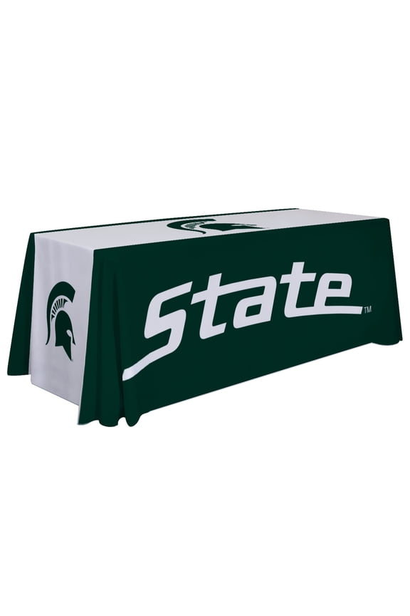 Green/White Michigan State Spartans 6' Table Cloth