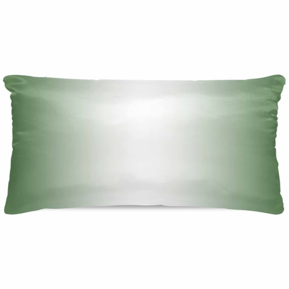 Green White Ombre Pillow Cases Cal King Size, Smooth Satin Pillowcase for Hair and Skin, Modern Gradient Abstract Art Decorative Cooling Bed Pillow Covers with Zipper, 20x40 Inches