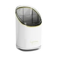 thumbnail image 1 of Green White Plastic Cutlery Storage Bin Stainless Steel Chopstick Tube Straw Holder Commercial Milk Tea Bar Organizer 1-Piece Knife Fork Draining Cage, 1 of 5