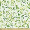 thumbnail image 1 of Ambesonne Green and White Fabric by the Yard Upholstery, Watercolor Leaves, 2 Yards, Yellow Green Lime Green, 1 of 4