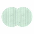 thumbnail image 1 of Green White Stripe Round 15 Inch Placemats Set of 2, Modern Minimalist Geometric Striped HeatResistant Non Slip Place Mats for Dining Table, Wipeable Braided Kitchen Table Mats for Housewarming, 1 of 9