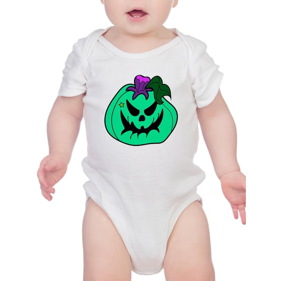 Green Wicked Pumpkin Bodysuit Infant -Rose Khan Designs,  Newborn