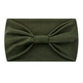 thumbnail image 1 of Green Wide Headbands For Women Black Headwrap Boho African Yoga Turban Solid Color, 1 of 1