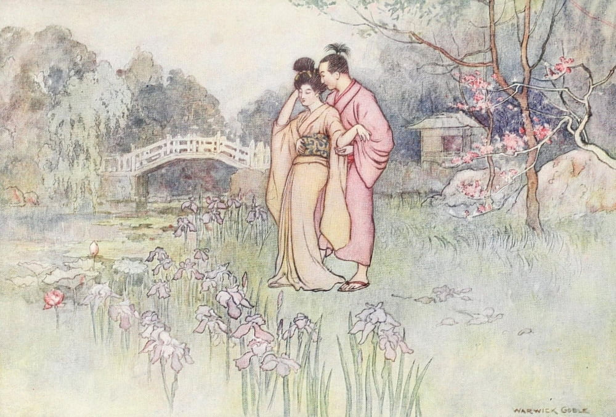 Green Willow 1910 Green Willow Canvas Art - Warwick Goble (18 x 24)
