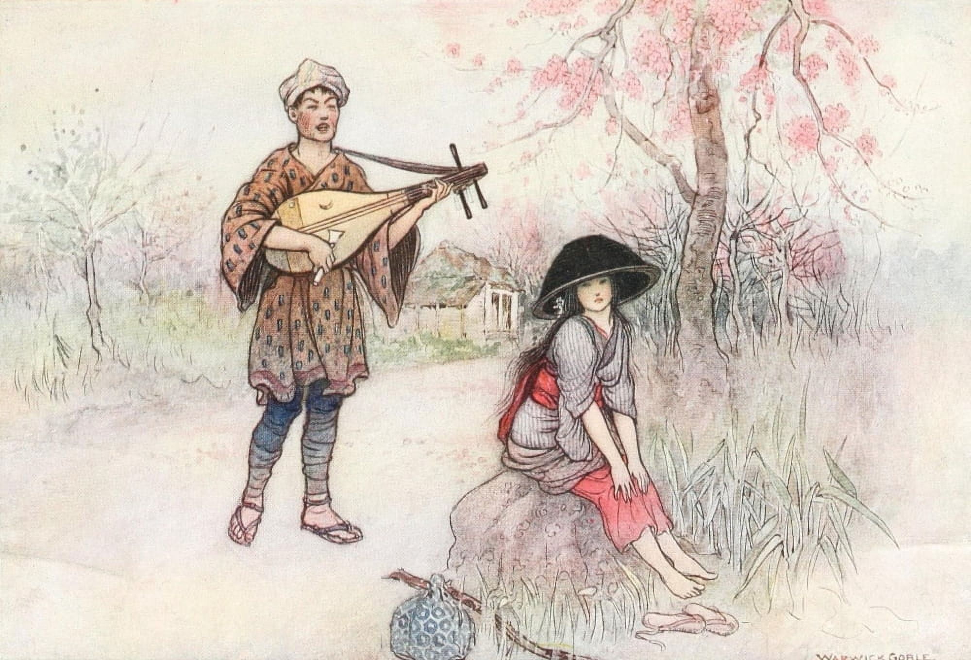 Green Willow 1910 The good thunder Canvas Art - Warwick Goble (24 x 36)