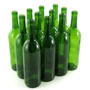Green Wine Bottles, 750 ml Capacity (Pack of 12)