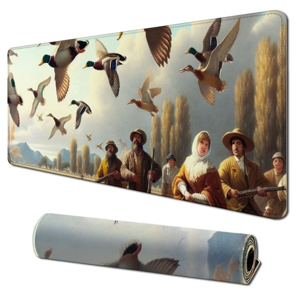 Green-Winged Teal Ducks Low Profile Thin Mouse Pad Mousepad
