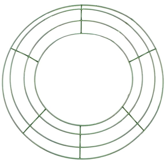Green Wire Metal Wreath Frame for Crafts - Create Floral, Glamorous, & Earthy Designs - Green (12" - 1 Pack)