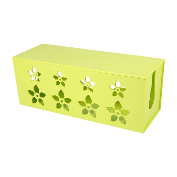Green Wire Storage Box Cable Management Socket Safety Tidy Organiser Home Office Use (M)