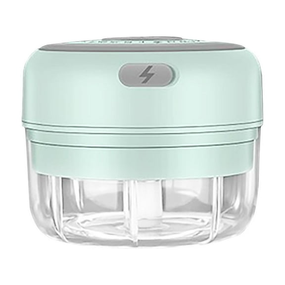 Green Wireless Electric Garlic Crusher 100Ml Capacity Usb Charging Mini Mincer For Kitchen Portable Baby Food Maker Green Plastic Pc Stainless Steel Blade Garlic Crusher