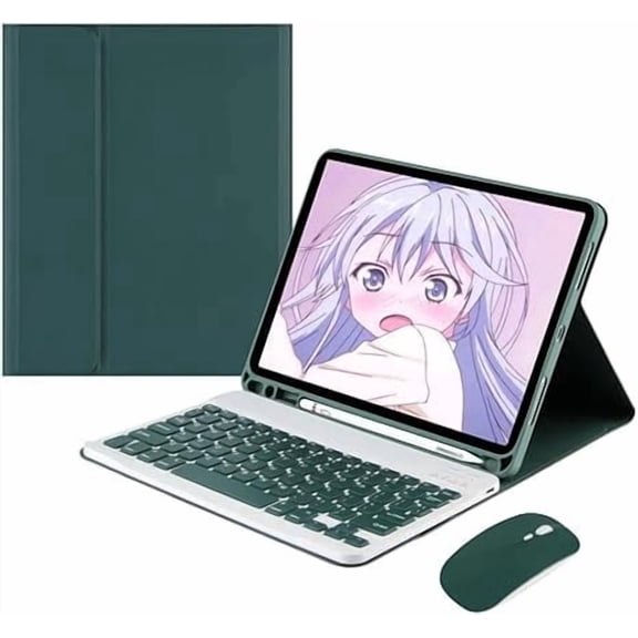Green Wireless Keyboard for Samsung Tab S6 Lite 10.4"