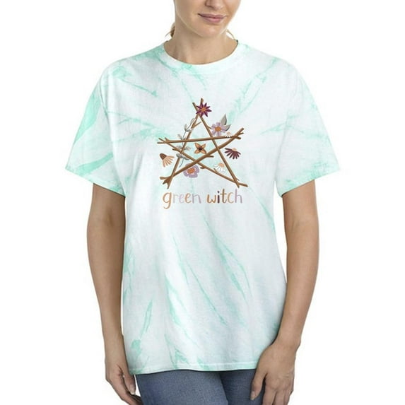 Green Witch Star Tie Dye Cyclone Women -Image by Shutterstock, Female Small