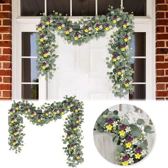 Green With Leaves Aggregated Fruit Berry Decorative Vine11068