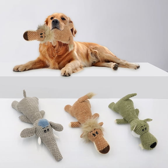 Green Wolf Dog Toy, Green Color, Dog Chew Toy, Interactive Puppy Toy - Safe Non-Toxic, Bite-Resistant, Wolf-Shaped Design, Durable Material - For Small Medium Breed Dogs, Puppies,