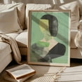 thumbnail image 1 of Green Woman, Print at Home, Risograph Art Print, Vibrant & Playful Print, Modern Retro Art, Ink Aesthetic,, RE24, Unframed Canvas 16x20in, 1 of 4