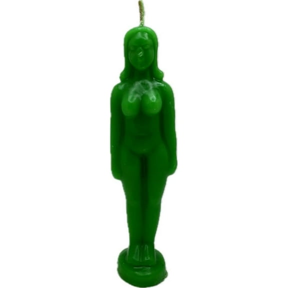 Green -Women Figure Image Candle -(1pc) Vela Verde de Imagen Mujer -Spell,Spell Work,Ritual,Magic,Esoteric, CN-4E