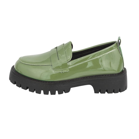 Green Women S Footwear With 4 Inch Heel And Round Toe For Plus Size Individuals In Daily Activities And Relaxation
