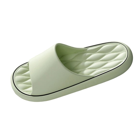 Green Womens Diamond-Patterned Slippers For Spring Summer Home Bathroom Wear Comfortable Casual Odor-Resistant Eva Footwear Size 40