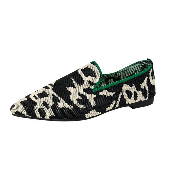Green Women Shoes With Animal Print Comfortable For Unique Style