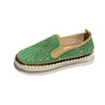thumbnail image 1 of Green Women Slip On Loafers Round Toe Rhinestone Design For Outdoor Use, 1 of 9