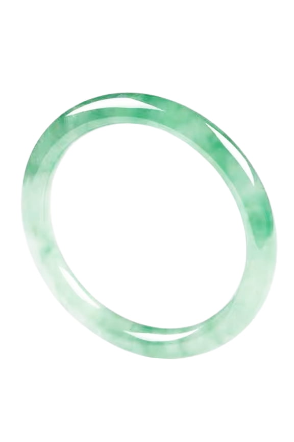 Green Women's Jade Bangle Fashion Jadeite Retro Simple Parties Good Luck Bangle Valentine Jewelry Gift 2.4/62mm