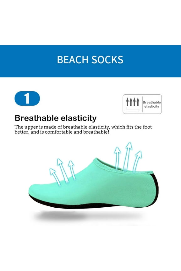 Green Women's Socks, Men'S And Women'S Water Socks Barefoot Speed Dry Anti-Skid Water Socks Yoga,Women's Accessories Socks S
