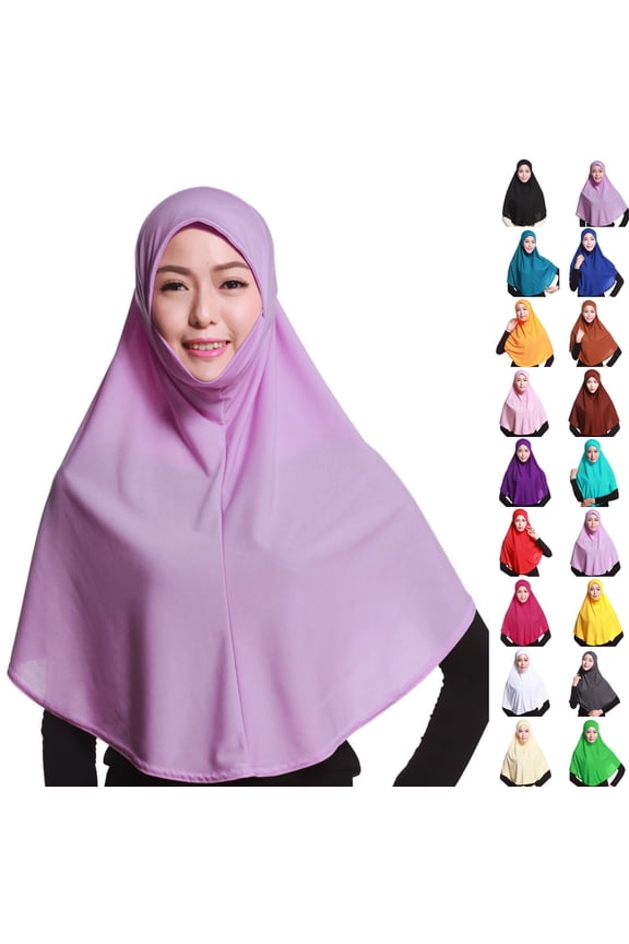 Green Women's Viscose Cotton Hijab Scarf cotton UnderScarf for women Inner Under Scarf Hat Hijab Cap with Tie Back Closure One Size