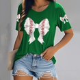 thumbnail image 1 of Green Womens Blouses Baseball Shirt Women Baseball Mom Tank Tops Graphic Tee Cute Workout T Shirts Casual Summer Sleeveless Vest Ladies Tops and Blouses, 1 of 4
