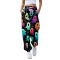 thumbnail image 1 of Green Womens Halloween High Waist Baggy Leg Pants Pj Pants Fall Loose Fit Party Costume 3XL, 1 of 4