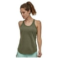 thumbnail image 1 of Green Womens Shirts Women Casaul Sport Solid Yoga Shirts Tie Workout Racerback Tank Tops Going Out Tops for Women, 1 of 3