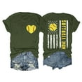 thumbnail image 1 of Green Womens Tops Women's SOFTBALL MOM Baseball Print Loose T Shirt Short Sleeve Top Going Out Tops for Women, 1 of 3