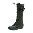thumbnail image 1 of Green Womens Winter Boots With Bow And Side Zipper For Comfortable And Stylish Wear, 1 of 7