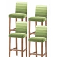 thumbnail image 1 of Green Wood Grain Bar Stool Covers Set of 4, Ombre Rustic Retro Wooden Plank Stretch Washable Bar Chair Covers with Backs, Removable Pub Counter Height Chair Cover for Kitchen Dining Room Cafe, 1 of 7