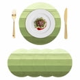 thumbnail image 1 of Green Wood Grain Round 13 Inch Placemats Set of 4, Ombre Rustic Retro Wooden Plank HeatResistant Non Slip Place Mats for Dining Table, Wipeable Braided Kitchen Table Mats for Housewarming, 1 of 9
