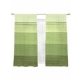 thumbnail image 1 of Green Wood Grain Sheer Curtains 2 Panels Set Vintage Green Gradient Rustic Wooden Plank Sheer Window Curtains Light Filtering Rod Pocket Voile Drapes for Bedroom Living Room 52"X72", 1 of 8